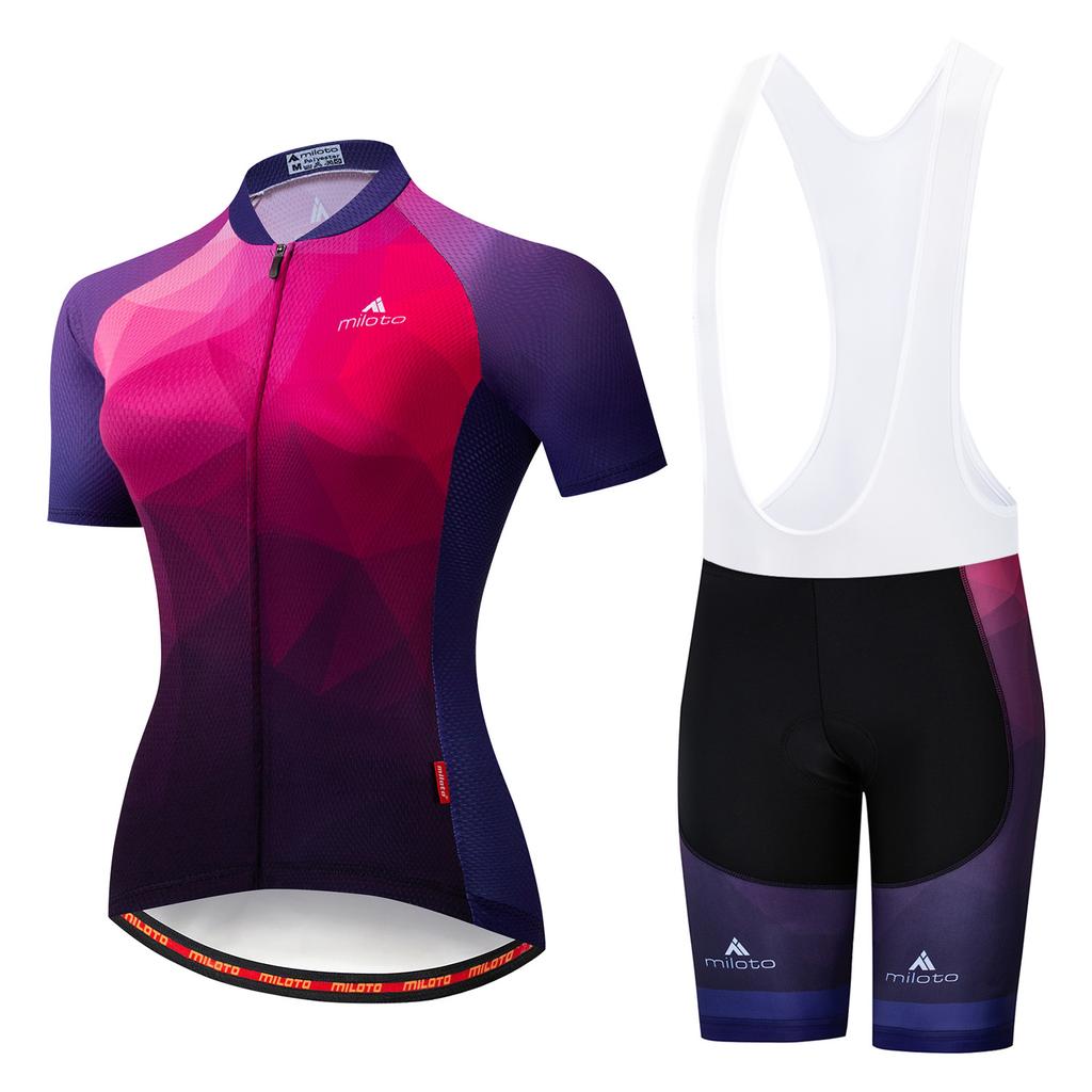 Cycling Short-sleeved Strap Set Women's Cycling Clothes 2026 Summer Breathable Cycling Clothes Set Cycling Event Cycling Clothes Outdoor