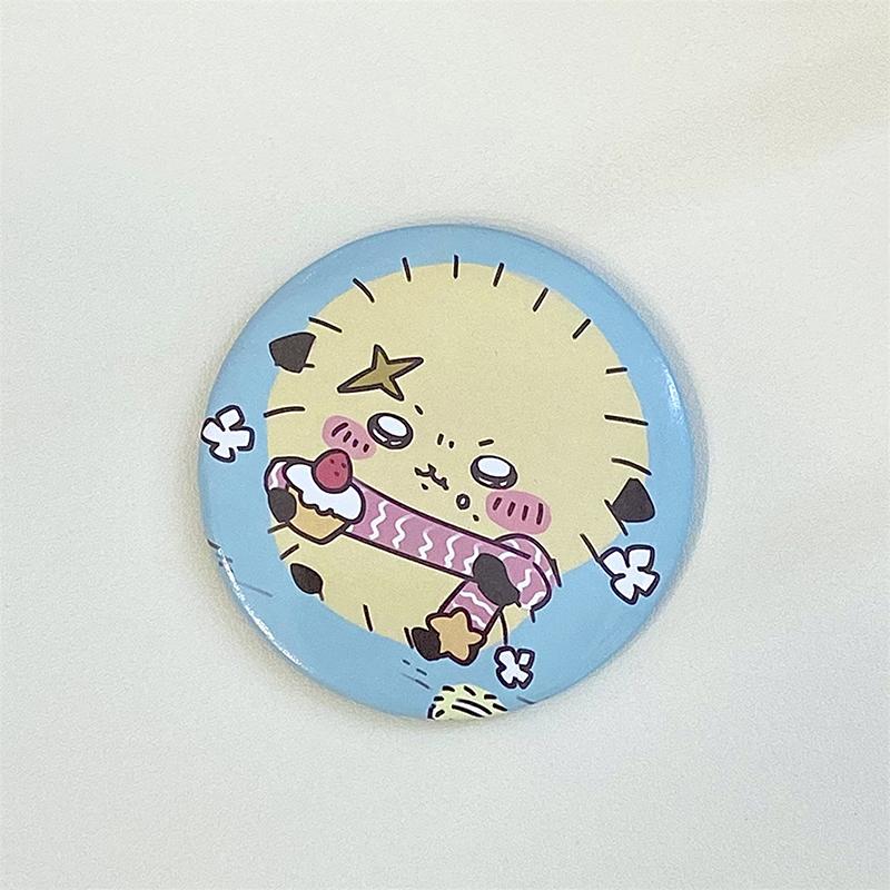 Chiikawa Cartoon Kleiner Runder Taschenspiegel Reise-Tragbarer Spiegel für Mädchen Mini Süßer Make-up-Spiegel Schönes Kosmetikwerkzeug