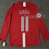 Kırmızı Şeytanlar retro uzun kollu forma MU iç saha retro futbol futbol forması