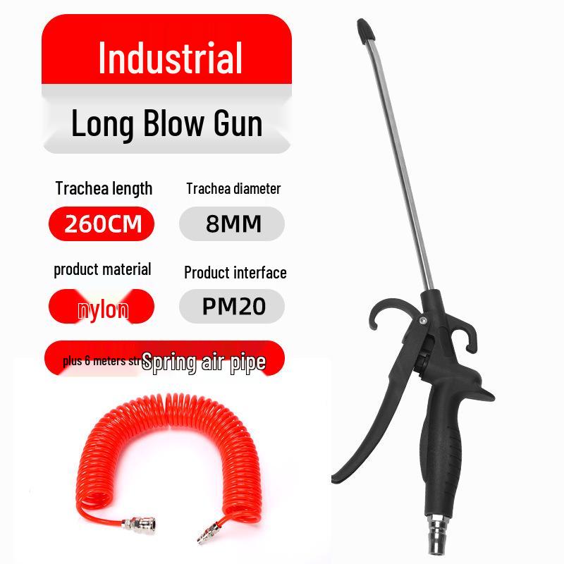 Heavy-Duty, Drop-Resistant High-Pressure Nylon Blow Gun for Auto Repair and Factory Cleaning