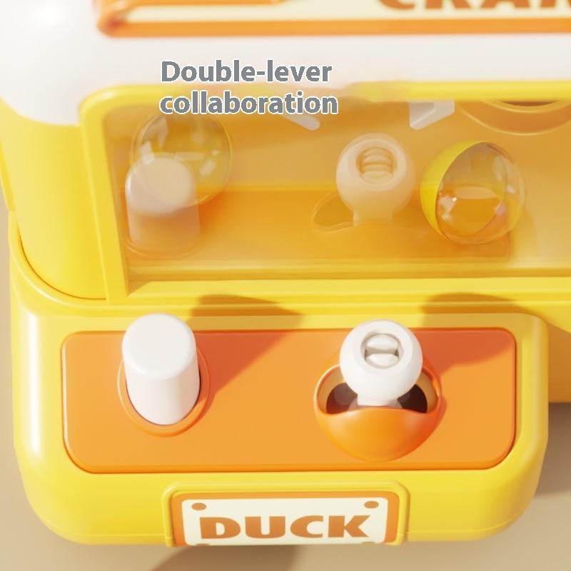 1 Set Enten-Cartoon Greifballspiel für Kleinkinder Kinder Mini Krallenautomat Spielzeug Lustiger Süßigkeiten-Krallenkran mit einfacher Steuerung