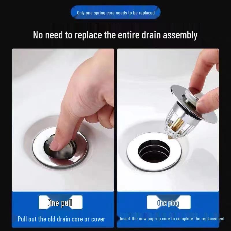 Universal Anti-Odor Pop-Up Drain Stopper for Washbasin