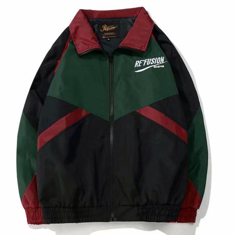 

Университетская куртка в студенческом стиле, мужская весенняя куртка-бомбер с вышивкой букв, повседневная уличная свободная лоскутная куртка на молнии для женщин, пара M 47-52kg