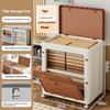 Large Capacity Storage Cabinet Toy Clothing Storage Box&Bins Movable Wheels Multi-Functional Flip-top Organizing Box