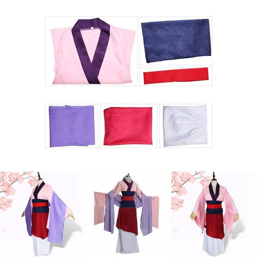 Luxurious Anime Mulan Traditional Kimono Dress Party Cosplay Costume For Women