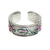 Ethnic Style Retro Enamel Phoenix Feather Open Ring Niche Design Key High-End Sense Stacking Wearing Index Finger Ring Woman