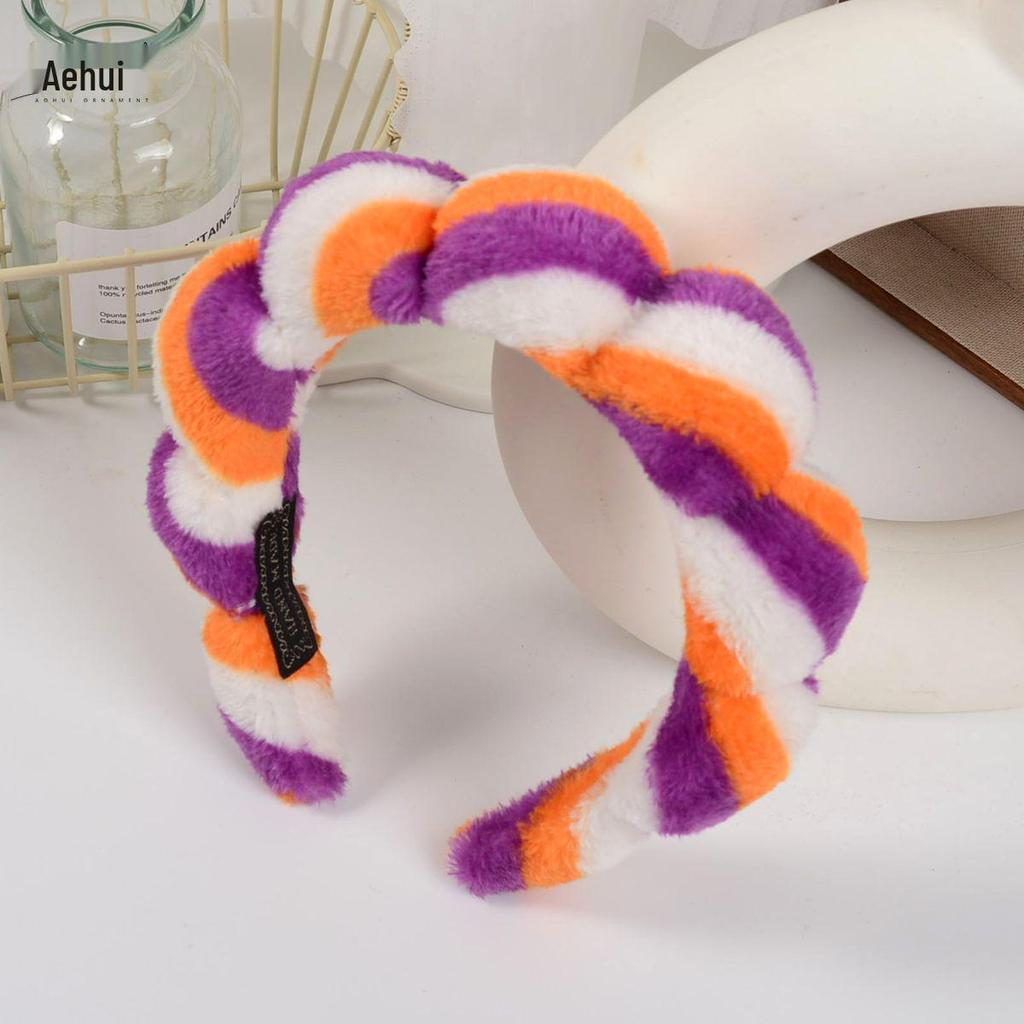 Gold Velvet Spa Headband & Wristband Set for Face Washing & Makeup