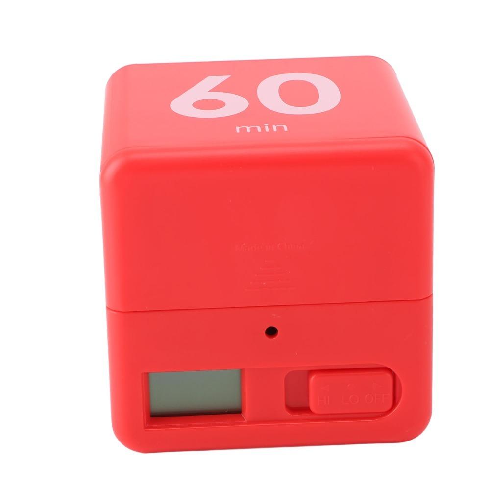 Schwerkraftsensor Flip Timer Schwarzer Roter Würfel Timer Countdown Timer Kochen Lernen Training Büro