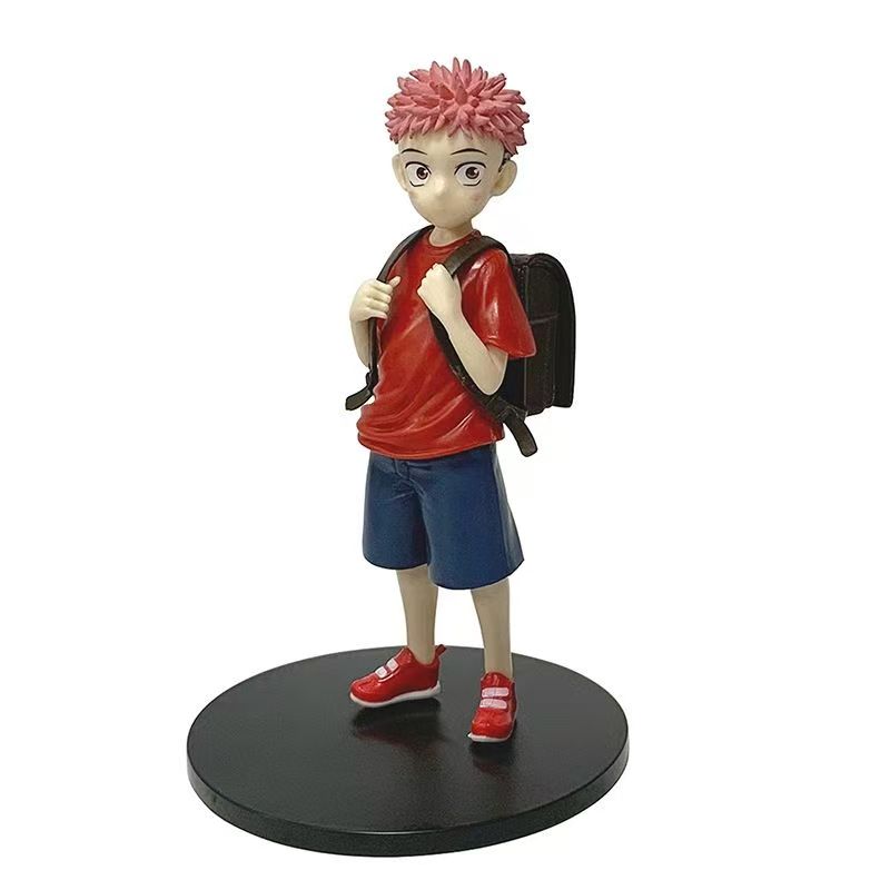 15CM Jujutsu Kaisen Anime Figure Childhood Backpack Itadori Yuji Fushiguro Megumi Cute Figure Model PVC Collection Toy Gift