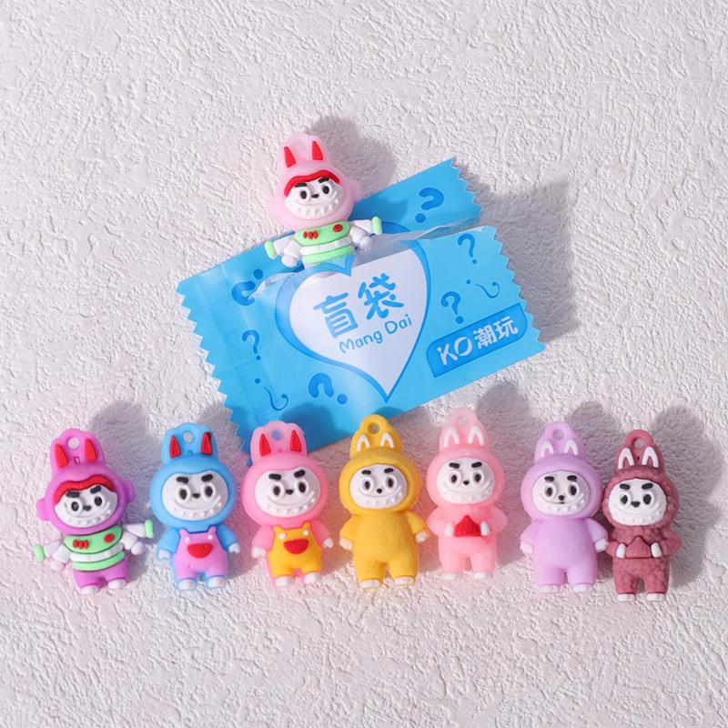 

10 шт. Миниатюрная игрушка-сюрприз Labubu, мини-симуляция, маленький подарок, кукла-украшение