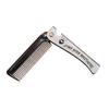 Gifts Portable Folding Stainless Steel Combs Men Oil Head Foldable Hair Comb Hair Styling Tools Mustache Comb