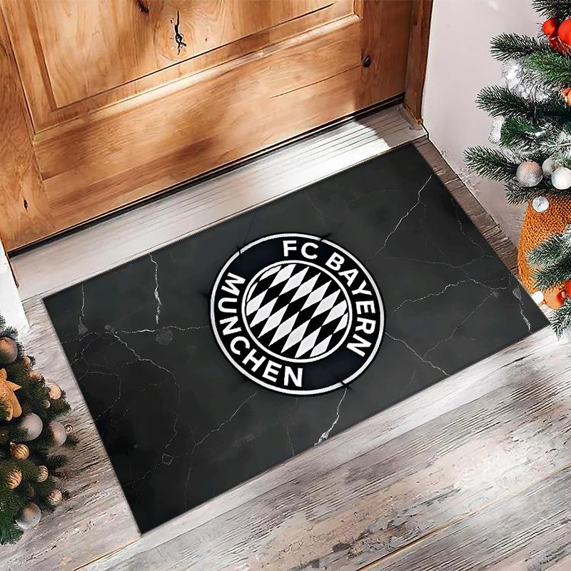 Bayern Munich Theme rug Soft Crystal Velvet Area Rug Non-Slip Floor Carpet for Living Room Bedroom Nursery