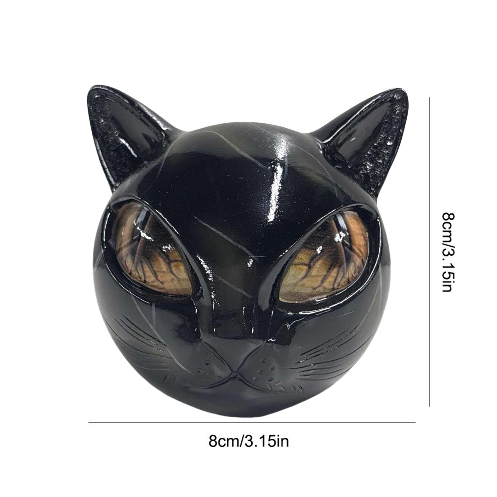 

Halloween Elegant Black Cat Sculpture Unique Cat Figure Black Cat Figurine Elegant Home Decor Gifts for Cat Lovers Women Men светло-коричневого