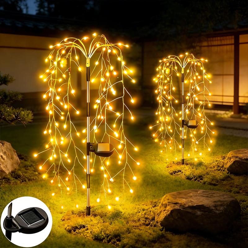 200/100LED Outdoor Solar Fireworks Lighting Decor Led Light Fairy Lights Ramadan Lamp Waterproof String Lights for Courtyards