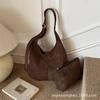 New Suede Lazy Design Large Capacity 2025 Simple Retro Women's Handbag Shoulder Bag Mother and Child Bag