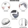 Black Silicone Toilet Brush 360 Flexible Head Wall Mounted Quick Dry Holder Long Handle Deep Cleaning Small Bathrooms Anti Bacte