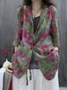 2026 New Style Women's Cotton-Linen Retro Printed Loose-Fit Casual Long Sleeve Suit