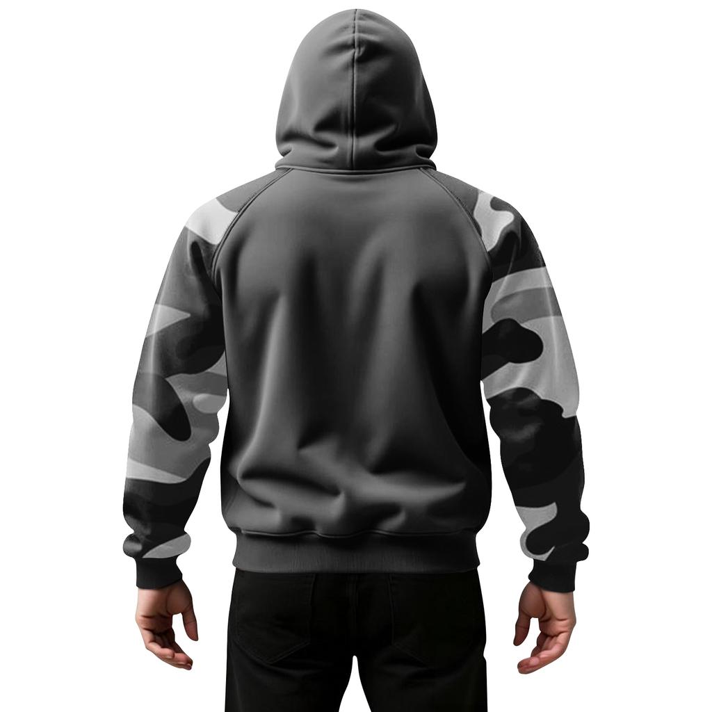 Herren Camouflage Sweatshirt Hoodie Herren Sport Übergröße Freizeit Sweatshirt