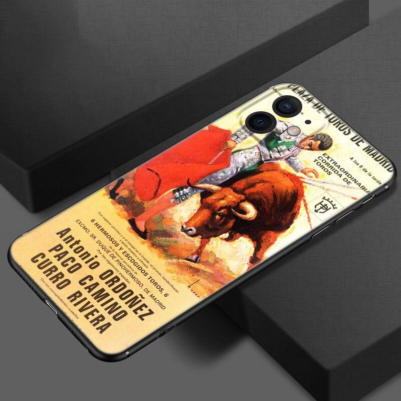 

Чехол для телефона Spanish Bullador для Apple iPhone 13 12 Mini 11 Pro XS Max X XR 8 7 6S 6 Plus SE 2020 5S 5 Мягкий черный чехол из ТПУ iPhone 5 5S SE