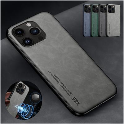 Shockproof Case For iPhone 15 14 13 12 11 Pro Max Plus Mini SE 2022 Protective Cover Built-in Magnetic Car Holder Coque Funda