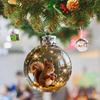 3D Zvířecí Vánoční Dekorace Průhledná Plastová Vánoční Koule Závěsné Ozdoby s Třpytivými Hvězdnými Akcenty pro Zimní Svátky Dekorace na Stromek
