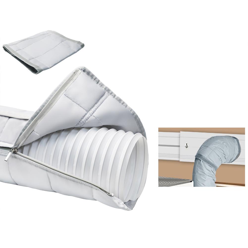 Home Cooling Setup White Protective Cover Sleeve Easy Installation AC Cover Duct Portable AC Cover Easy Installation Design