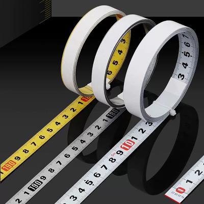 Selbstklebendes Maßband Stahlband Lineal Metrische Skala 1M/2M Länge Für T-Nut Frästisch Kreissäge Haushaltsmesswerkzeuge