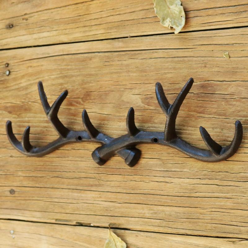 New Antler Hook European Style Wall Hanging Decorative Hanger Row Hook Bedroom Clothing Store Home Decoration 34.5x11x4.5cm
