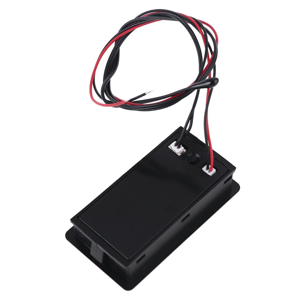 Battery Capacity Voltage Meter with Alarm & External Temperature Sensor Temperature Monitor Lithium Battery Gauge Meter
