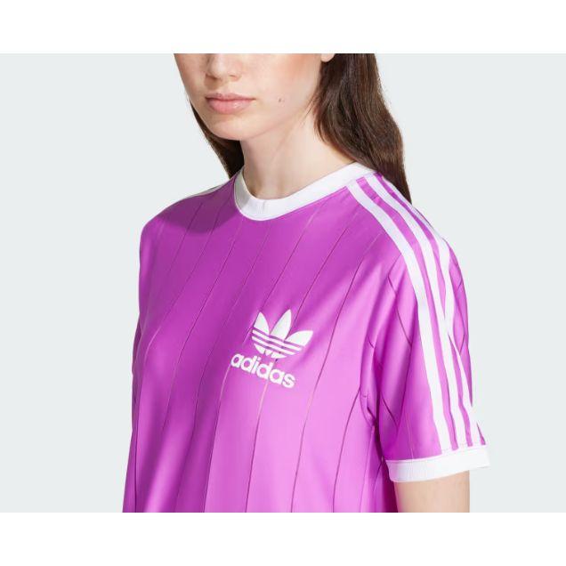 Adidas Originals Adicolor 3-Stripes Pinstripe T-Shirt With Color Block Logo Print Comfortable Simple Striped Crew Neck Short Sleeve T-Shirt IY7225