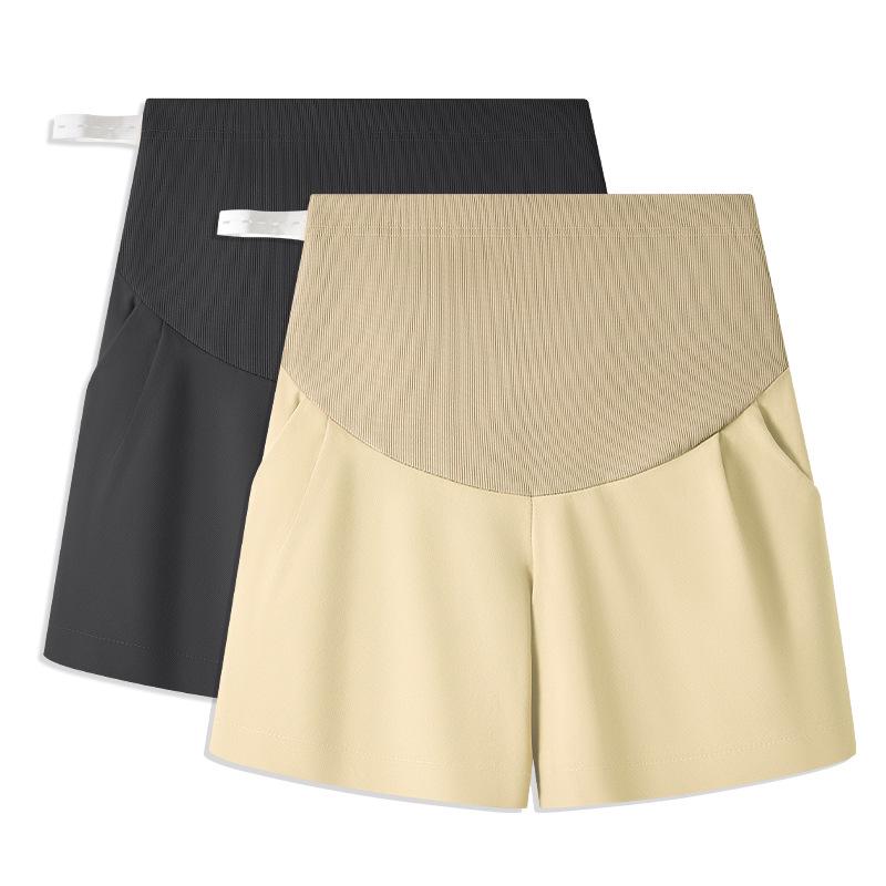 High-Waisted Belly Support Maternity Shorts – Loose, Plus Size, Casual Summer Wear
