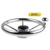 5-Spoke 11-13.5 Inch Stainless Boat Steering Wheel with Knob Stainless Marine Steering Wheel