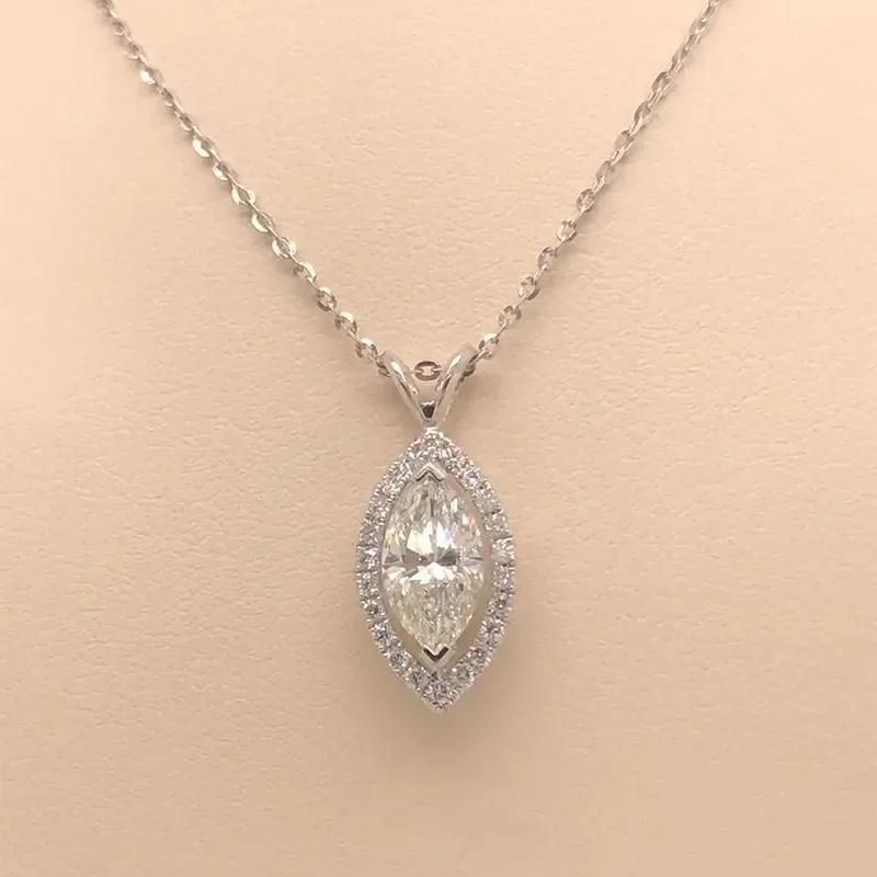 Elegant Women'S Droplet Pendant Necklace With Shiny Zircon Fashionable Luxury Jewelry Accessory For Any Occasion