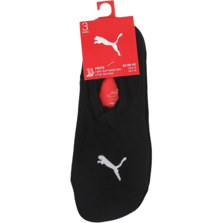 Puma Unisex Footie 3p Apa Running Ankle Socks Unisex 3 Pack Black 907701-01