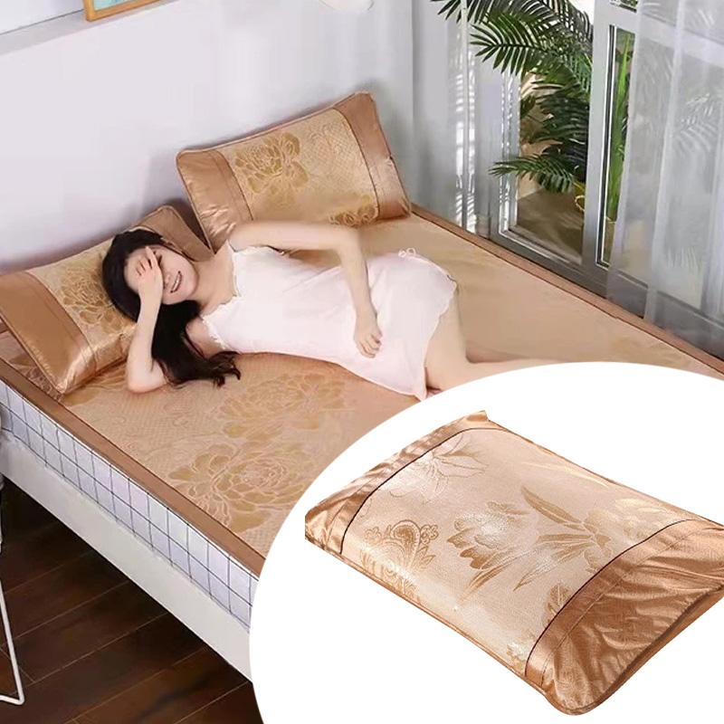 1Pc Ice Silk Breathable Polyester Fibre Summer 48x74CM Washable Pillowcase Cool Bedding Household Pillow Cover Comfortable