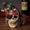 New Creative Skull Head Beer Cup Resin Stainless Steel Inner Pot Tea Drinking Coffee Cup Wine Barrel Bar Decoration Men's Gift