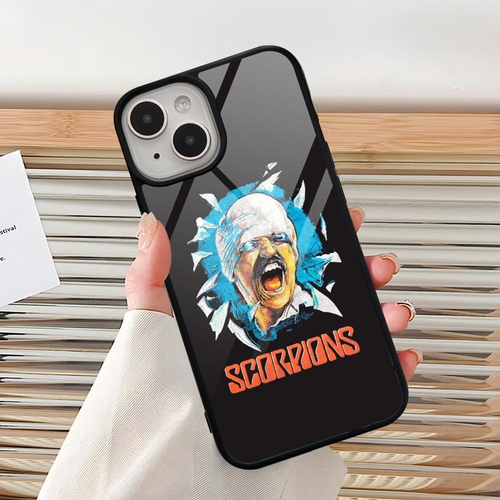 S-Scorpions Band Phone Case For Iphone 15 Pro Max 14 12 11 13 Mini 16 8 7 Plus X Xs XR PC+TPU Back Cover