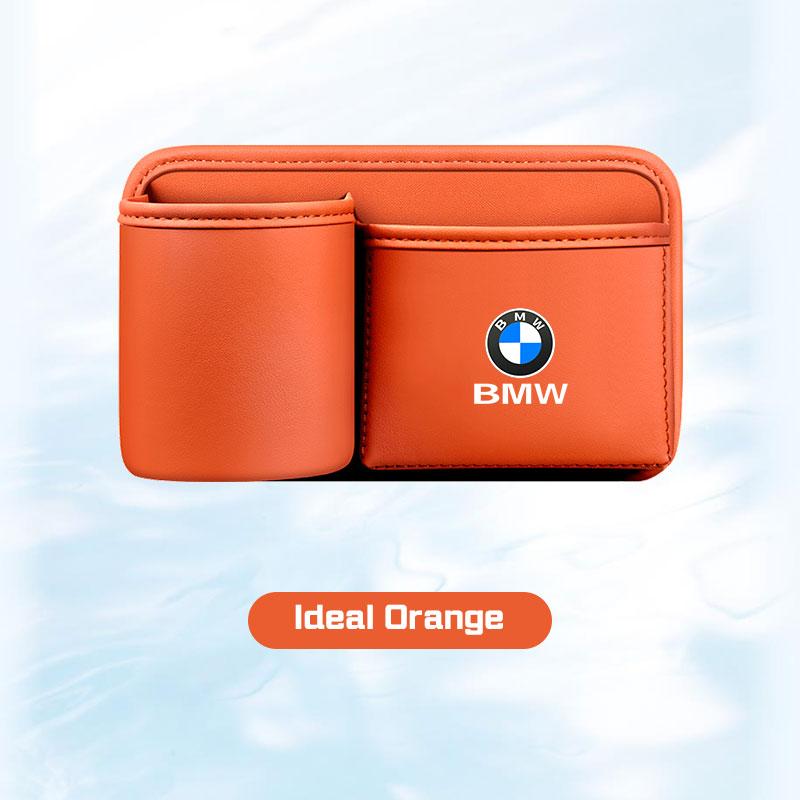 Leather Car Cup Holder Storage Box For BMW X1X2X3X5 X6 X7 1 3 5 6 7 Series F40 E60 E90 G20 G30 Door Trash Can Umbrella Organizer RL7