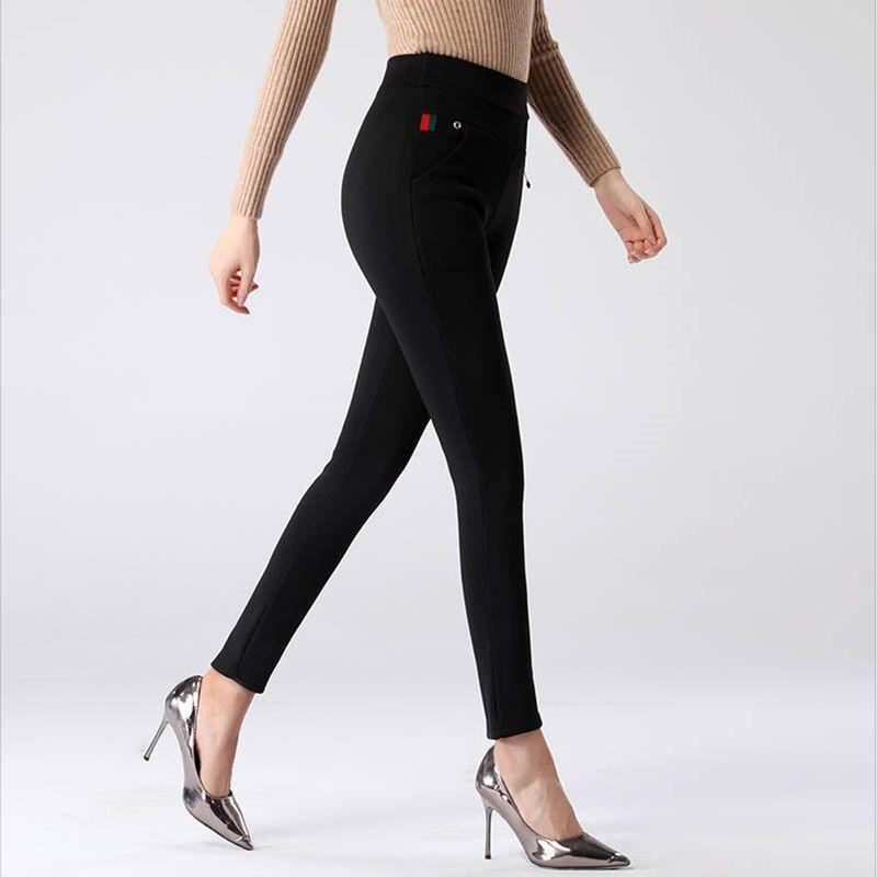 New High-waisted Leggings for Women, Thin, Elastic and Versatile Black Large-size Casual Women's Pants
