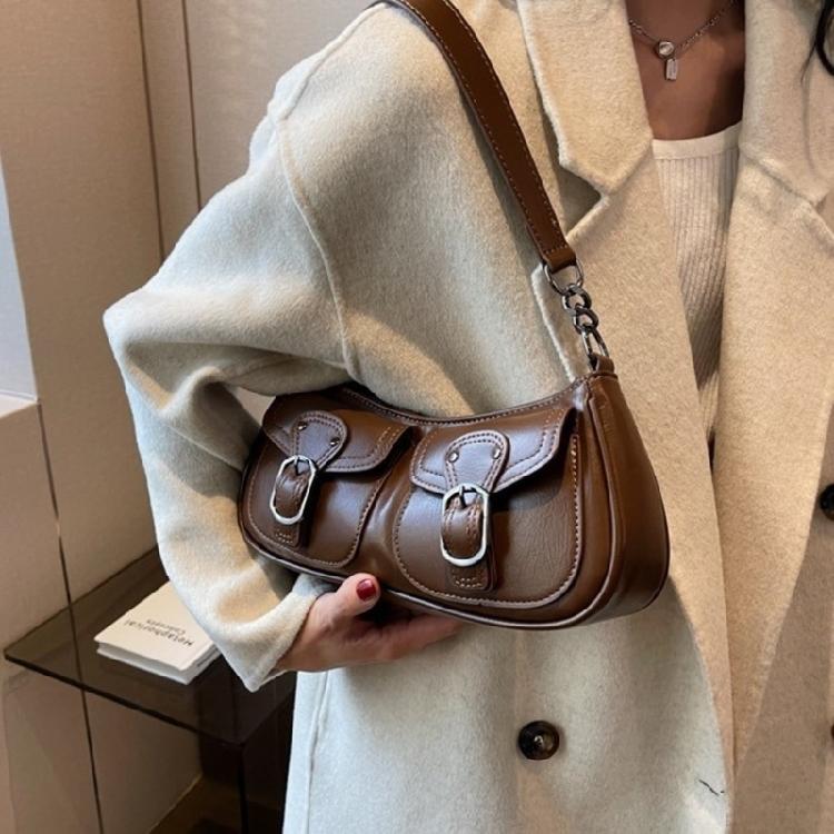 Lady Purse Fashion Underarm Bag for Women Girl Versatile Vintage Shoulder Bags