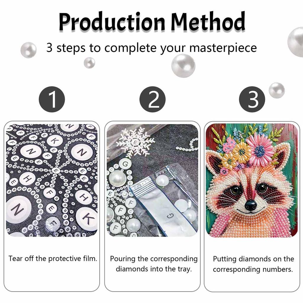 Pearl Painting Diy Sticky Diamond Creative Floral Fox Diamond Painting Kit Living Room Hanging Painting