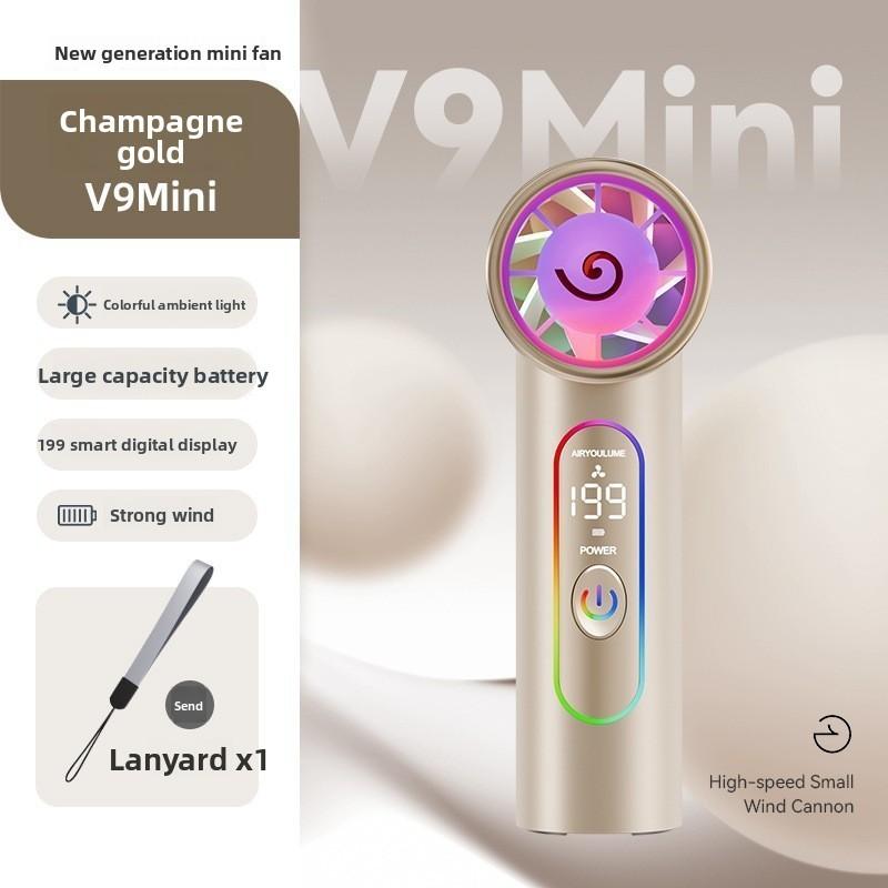 Fan Turbine High-speed Handheld Fan Outdoor Cooling Folding Semiconductor