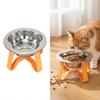 Large Diameter Stainless Steel Cat Bowl Detachable Feeding Bowl Pet High Footed Bowl  Pet Feeding