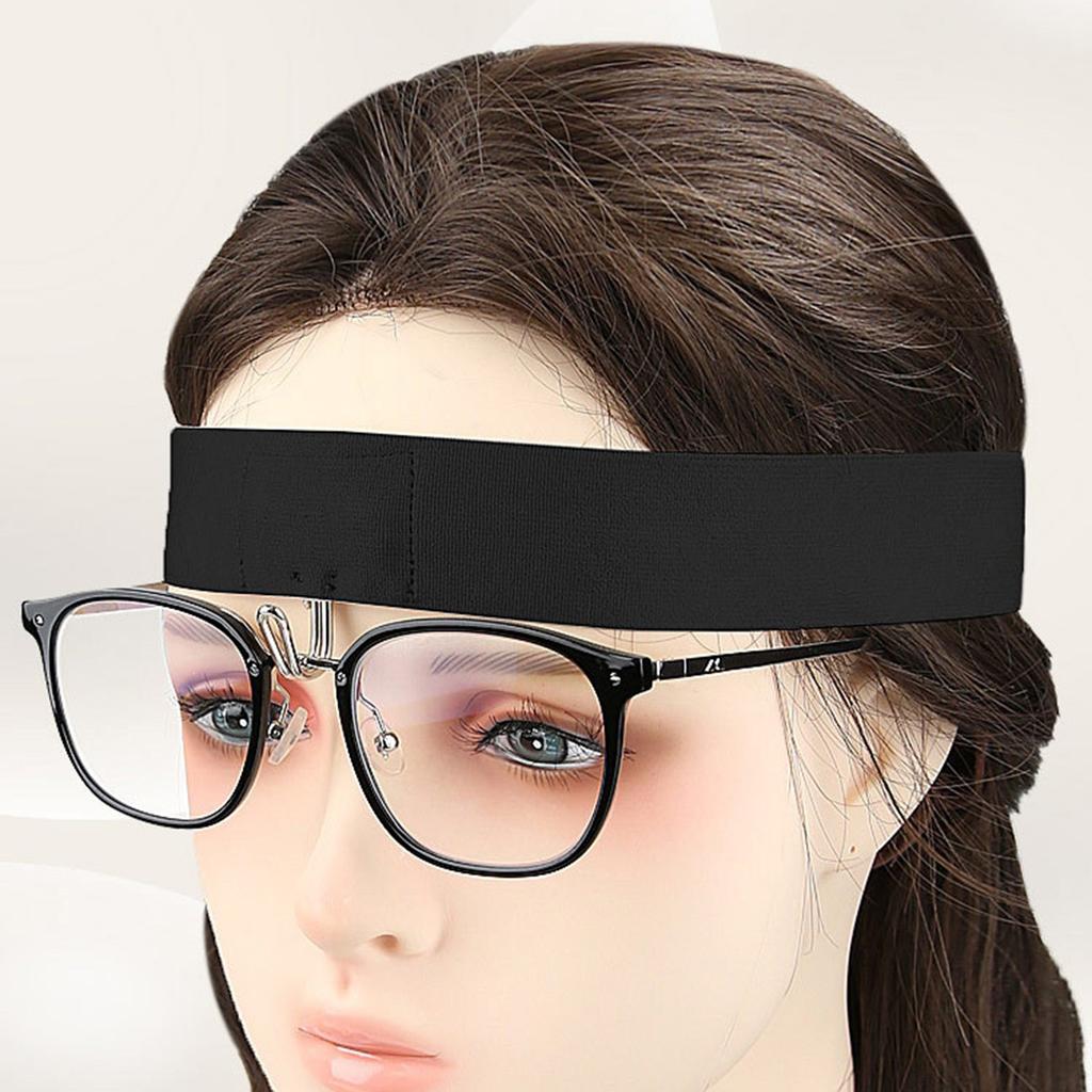 Rhinoplasty Glasses Holder Adjustable Non Slip Silicone Nose Guard Eyeglasses Suspension for Comfortable Support Black with Round Dot Glue