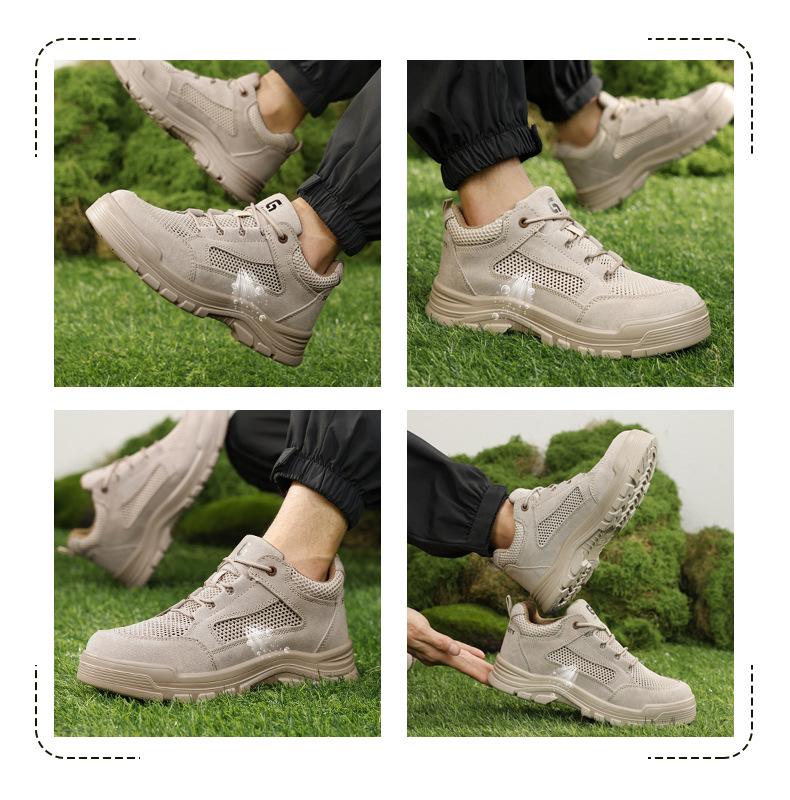 Men's Summer Safety Shoes: Breathable, Anti-Smash, Puncture-Resistant, Steel Toe, 10KV Insulated Electrician Work Shoes