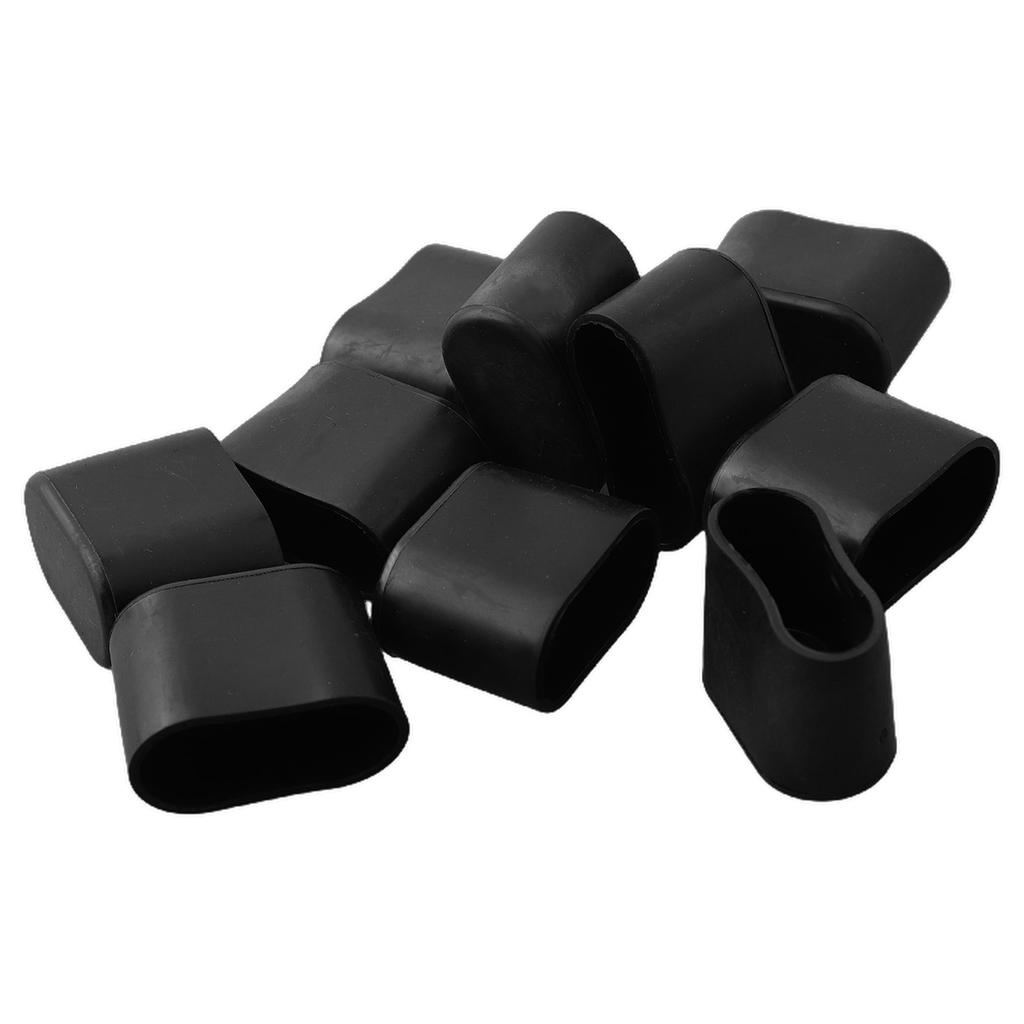 10pcs Rubber Chair Leg Cap Oval Covers Furniture Table Feet Floor Protectors Furniture Cups Home Accessories And Parts