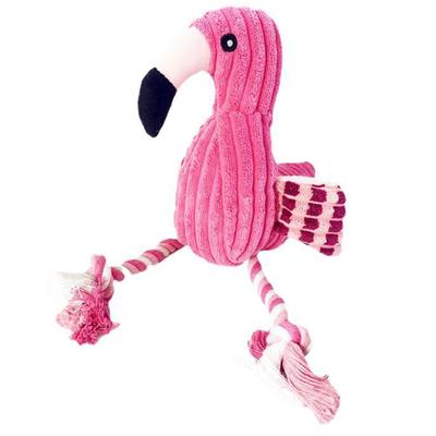 Brinquedo de Pelúcia Mastigável para Pet em Formato de Flamingo Resistente à Mordida Brinquedo Barulhento Interativo Redutor de Ansiedade Brinquedo para Dentição para Cães Gatos