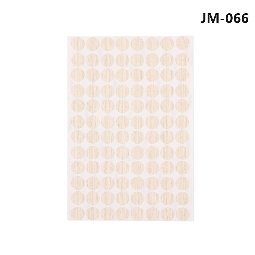 New 96Pcs/sheet 15mm Self Adhesive Decorative Films Furniture Screw Cover Caps Stickers Wood Craft Desk Cabinet Hole Ornament