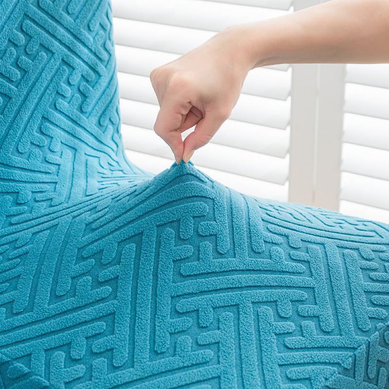 Stretchy Chair Cover With Skirt Universal Size Soft Comfortable Chair Cover For Dining Room Hotel Simple Dustproof Chair Cover