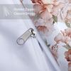 Copripiumino in piuma con stampa floreale rosa naturale, 3 pezzi (1 copripiumino+2 federe, senza imbottitura) set biancheria da letto